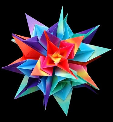 A beautiful geometric design with origami.