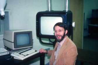 A young Edwin Catmull doing computer graphics.