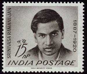 An Indian stamp of Srinivasa Ramanujan