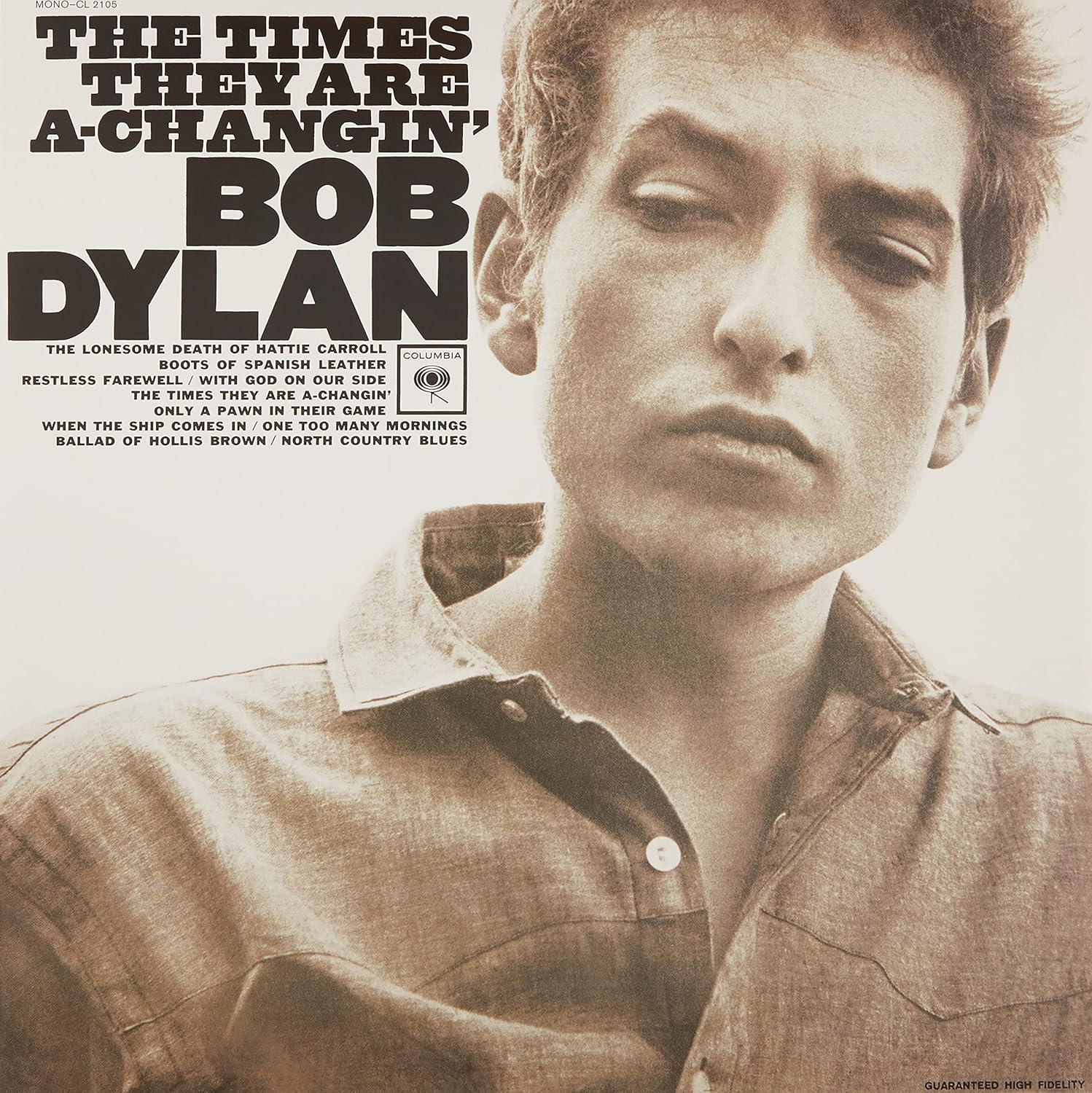 The cover of The Times They Are A-Changin', third studio album of Bob Dylan.