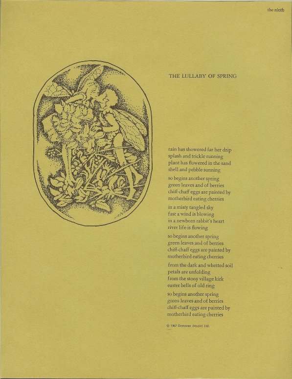 The Lullaby of Spring, written and composed by Donovan.