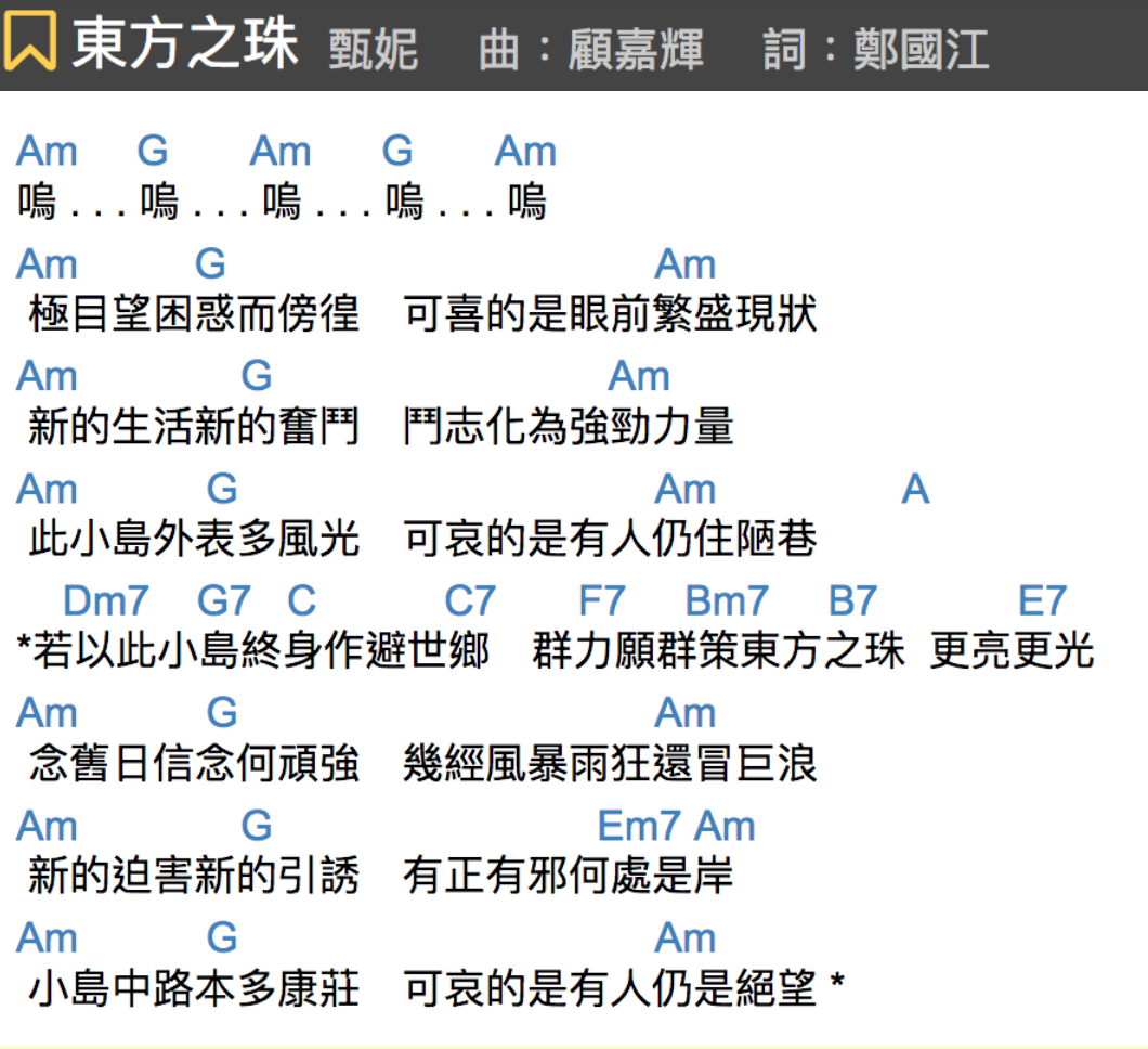 Pearl of The Orient, by Joseph Koo (顧嘉煇) .