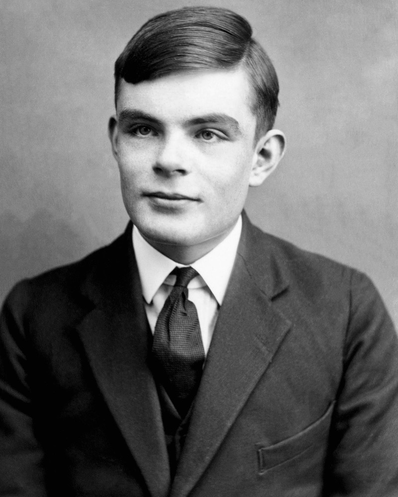 Alan Turing at age 16, in Sherborne public school, 1928.