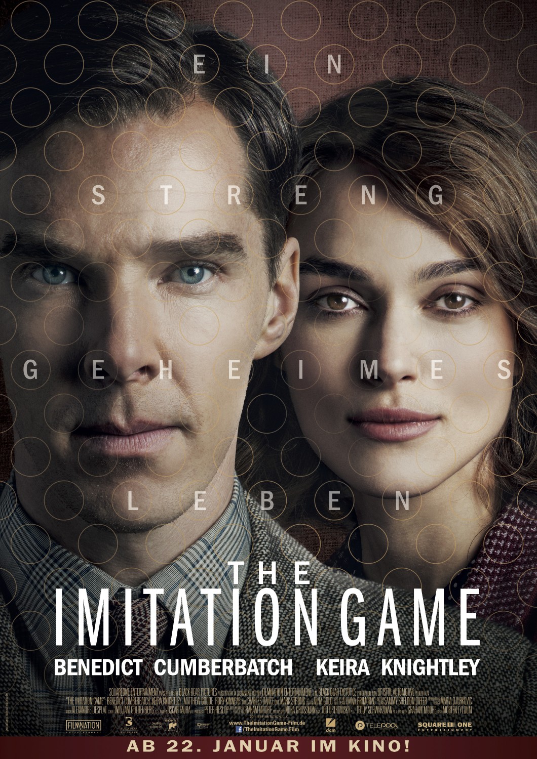 The Imitation Game (2014), Benedict Cumberbatch and Keira Knightley.