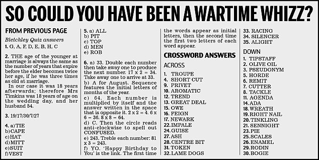 Solution of crossword and related puzzles in The Daily Telegraph, 1942.
